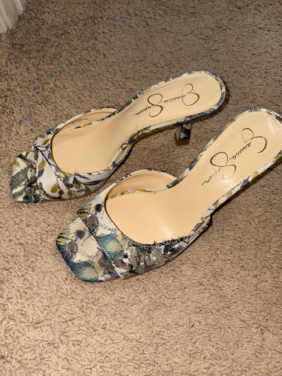 Jessica Simpson Shoes - Jessica Simpson Floral Open-Toe Mule in Multi-Color